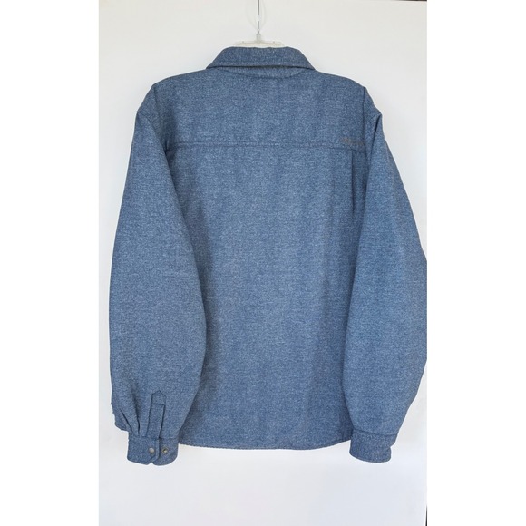 Marmot Insulated Snap Front Work Shirt Jacket Blue Mens Large Warm Thick Outdoor - Picture 2 of 16